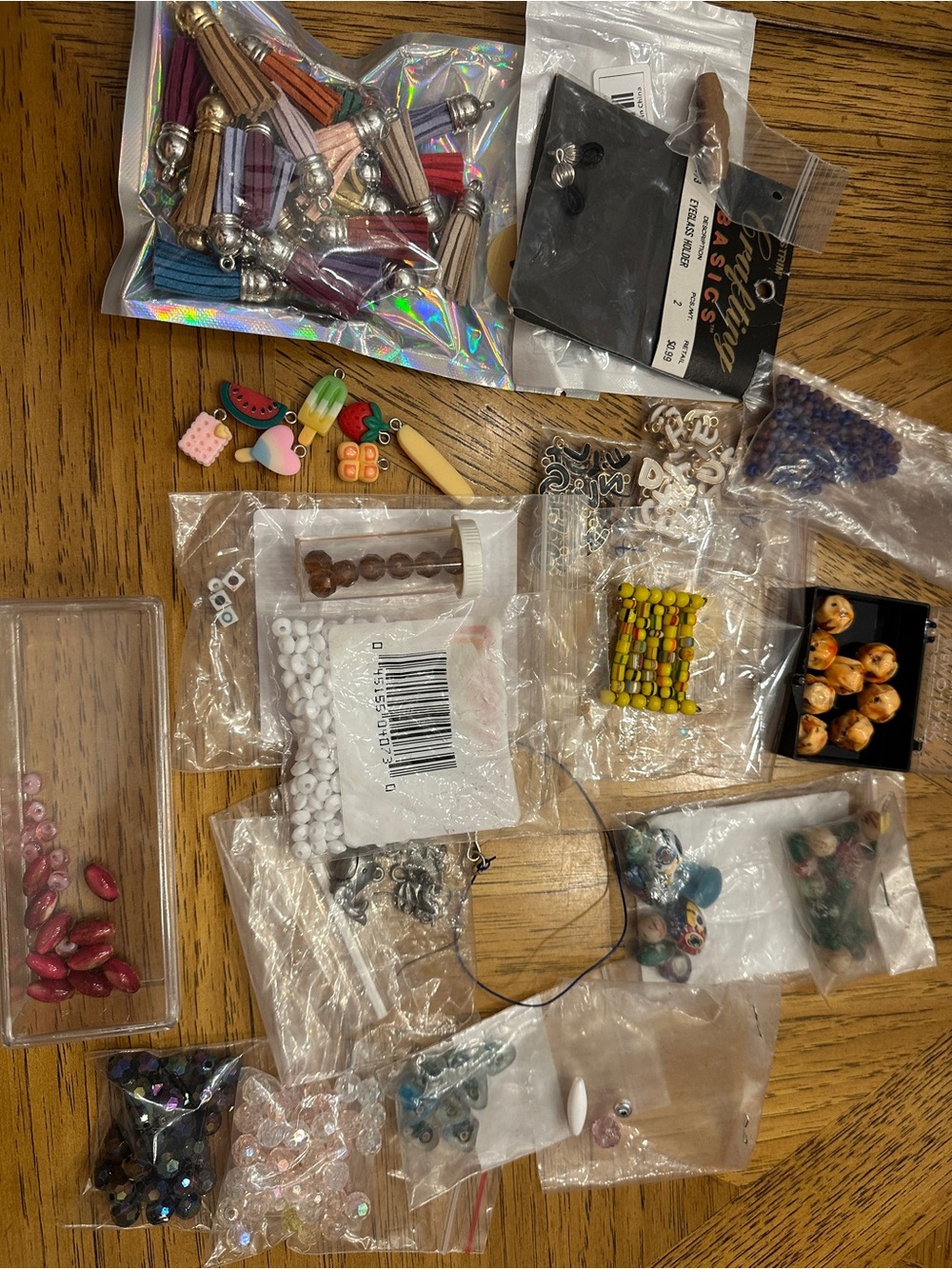 Assorted Mixed Beads and Jewelry Findings - Multi Color